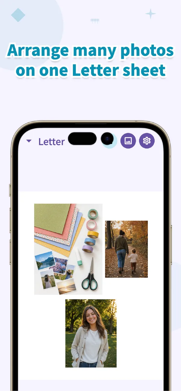 Perfect Print Arrange many photos on one Letter sheet