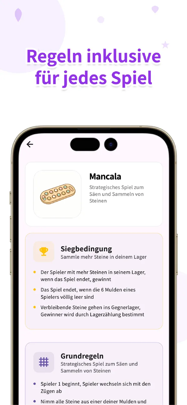 VSPocket Integrierte Regeln für jedes Spiel