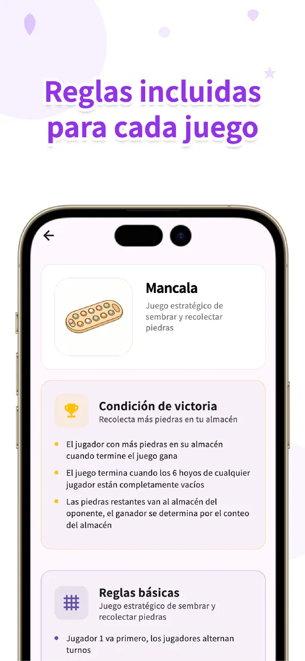 VSPocket Reglas integradas en cada juego