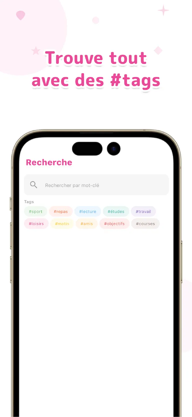 OneTapLog Recherchez par mot-clé ou #tag