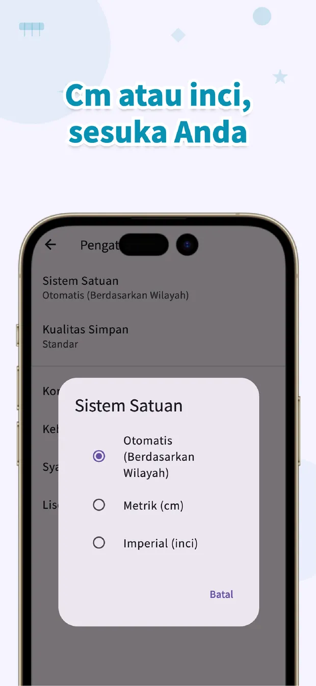 PitaPuri: Cm atau inci, sesuka Anda