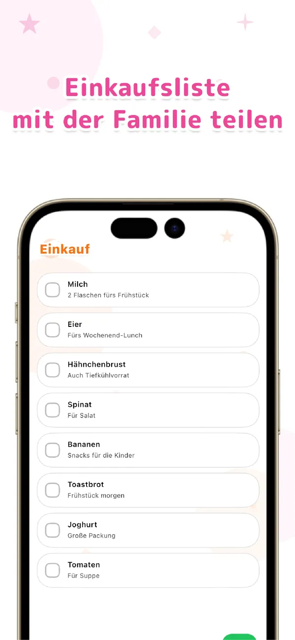 Otto! Einkaufsliste mit der Familie teilen