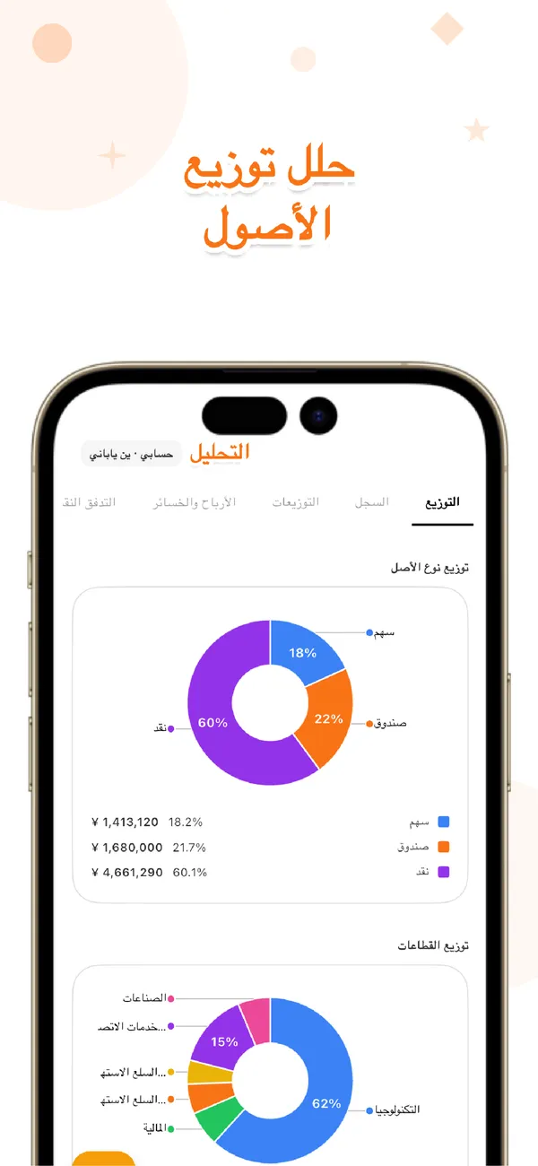 LiteFolio - أسهم وأرباح موزعة - المقتنيات والأرباح والتوزيع (3/4)