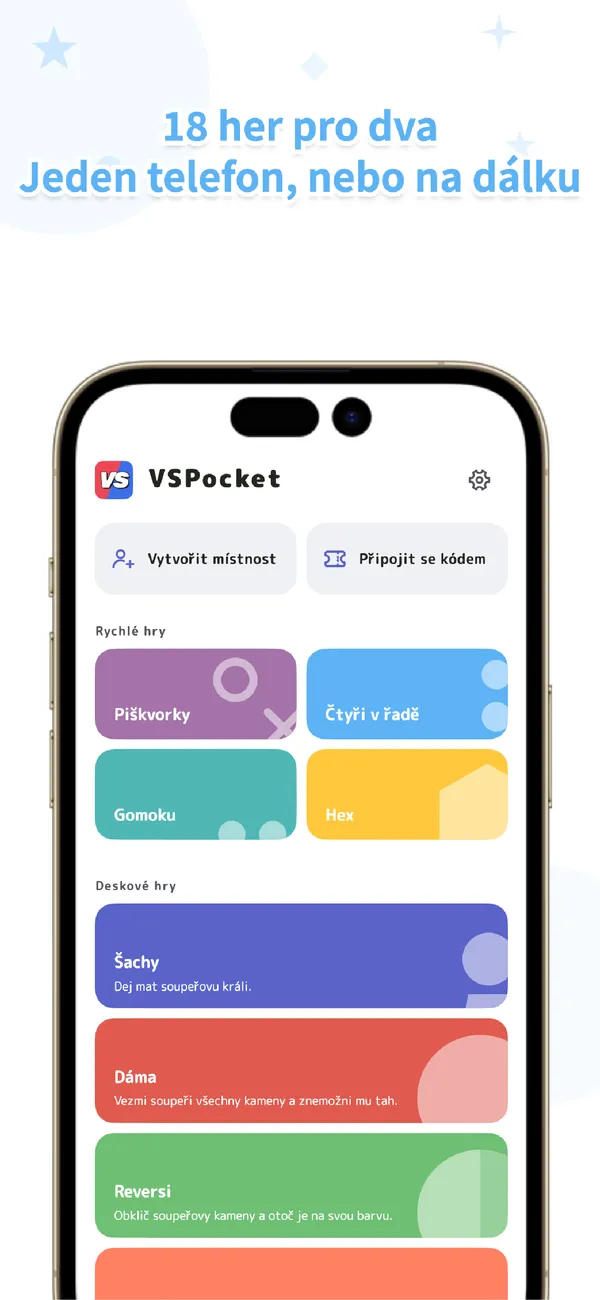 VSPocket: hra pro dva - Pass & Play, AI nebo online (1/4)
