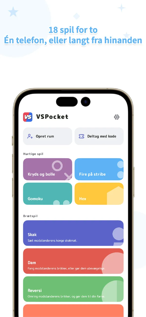 VSPocket: 2-spillers brætspil - Pass & Play, AI eller online (1/4)
