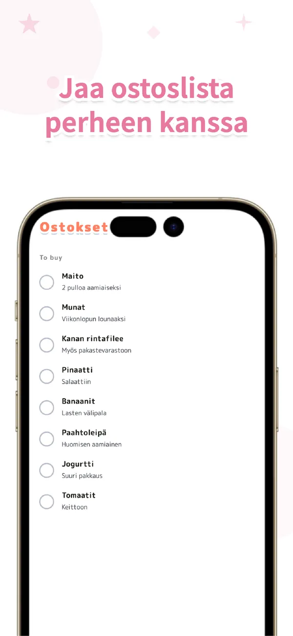 Otto - päiväys ja ostoslista - Varasto perheelle ja parille (3/4)