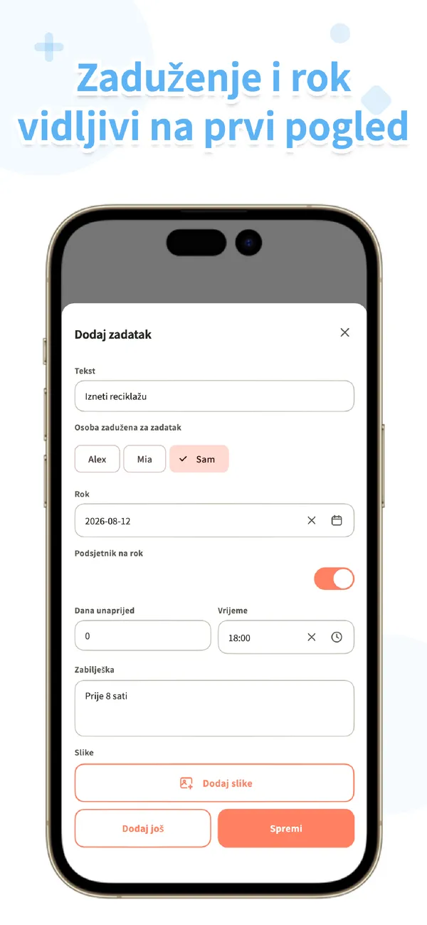 Koto – Obiteljski zadaci - Zaduženja i rokovi (2/4)