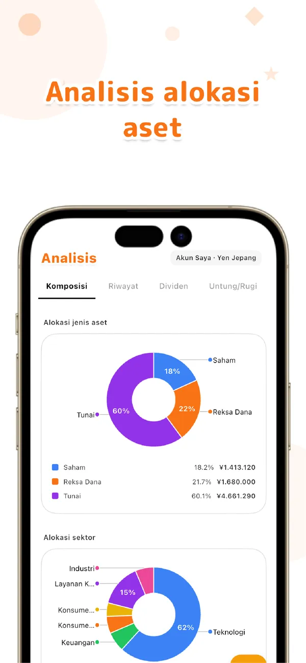LiteFolio - Saham & Dividen - Kepemilikan, laba & alokasi (3/4)