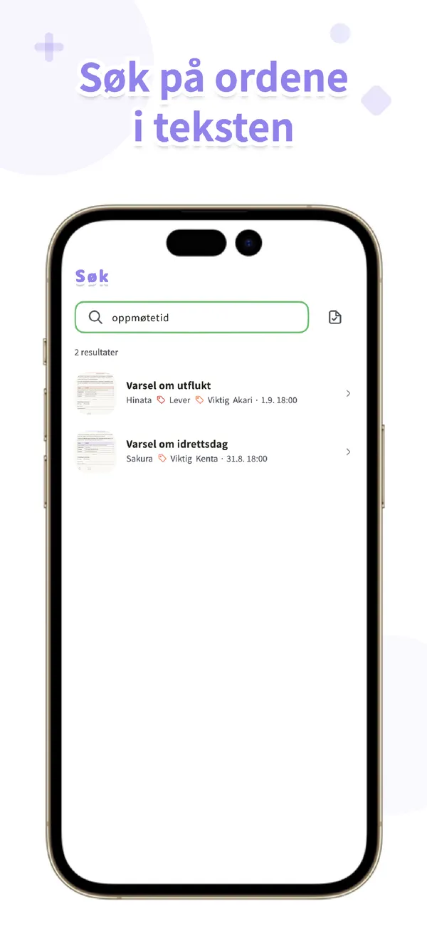 OurPost - Skolelapper - Ta bilde, familien ser det (3/4)