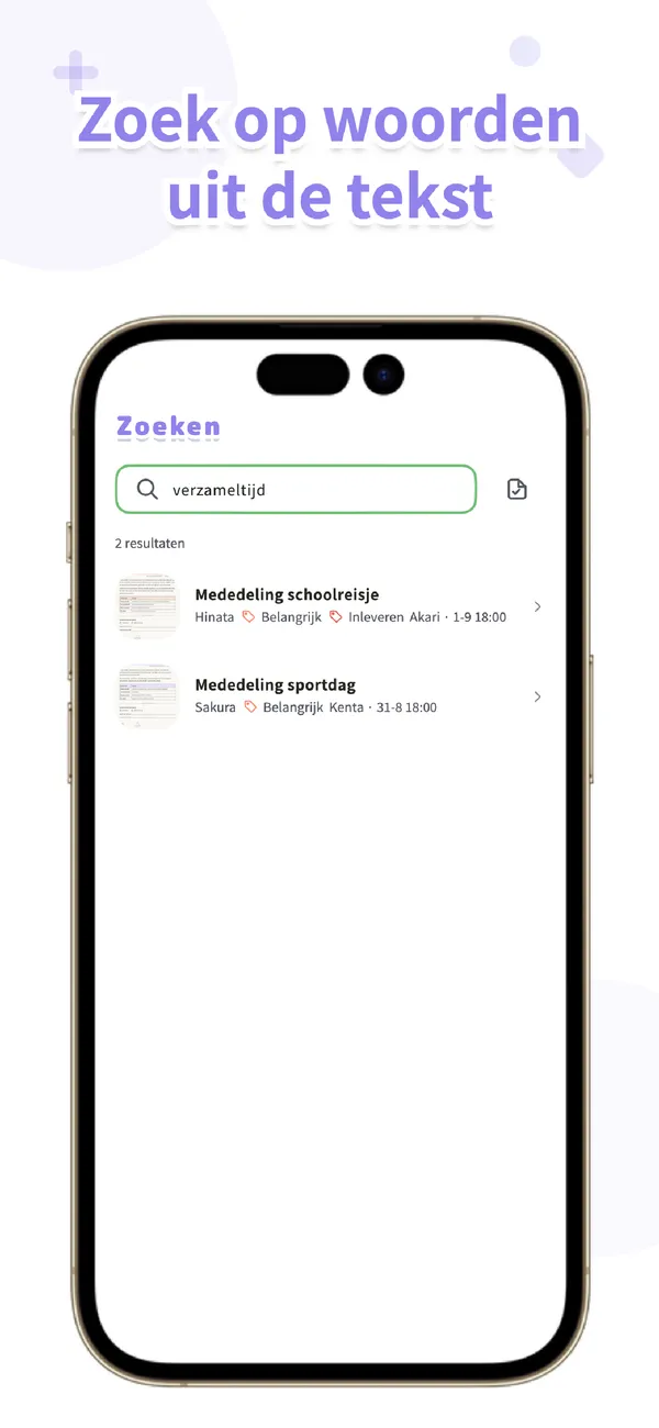 OurPost - Schoolbriefjes - Foto maken, familie ziet het (3/4)