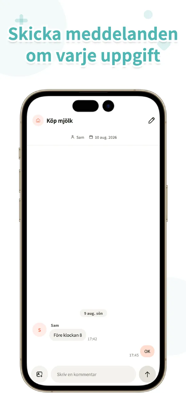 Koto – Familjens uppgifter - Fördela sysslor och datum (3/4)