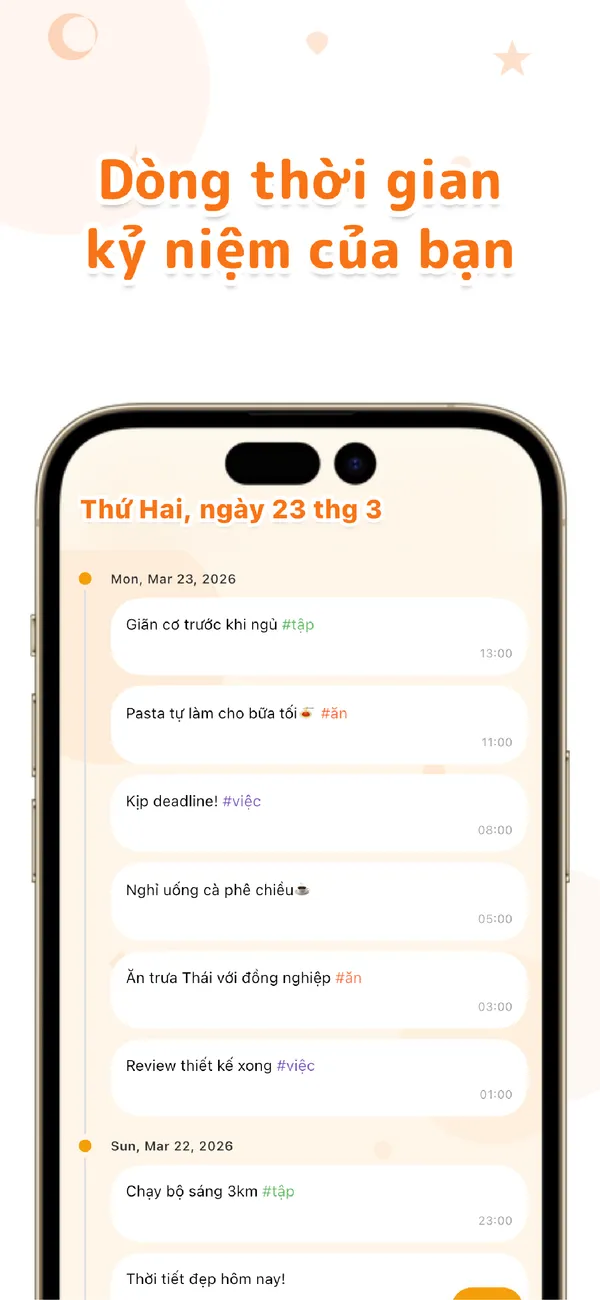 OneTapLog - Nhật ký 1 giây - Nhật ký & thói quen kiểu chat (2/4)