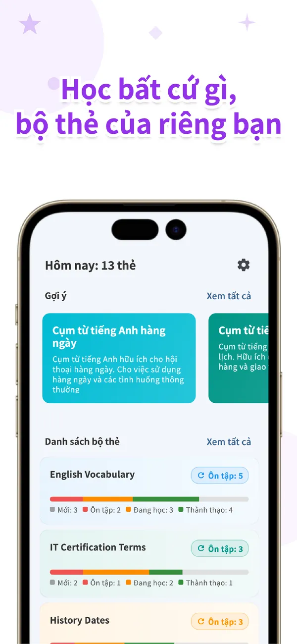 Flips - Thẻ Ghi Nhớ Thông Minh - Mọi Chủ Đề, Lặp Lại Ngắt Quãng (3/4)