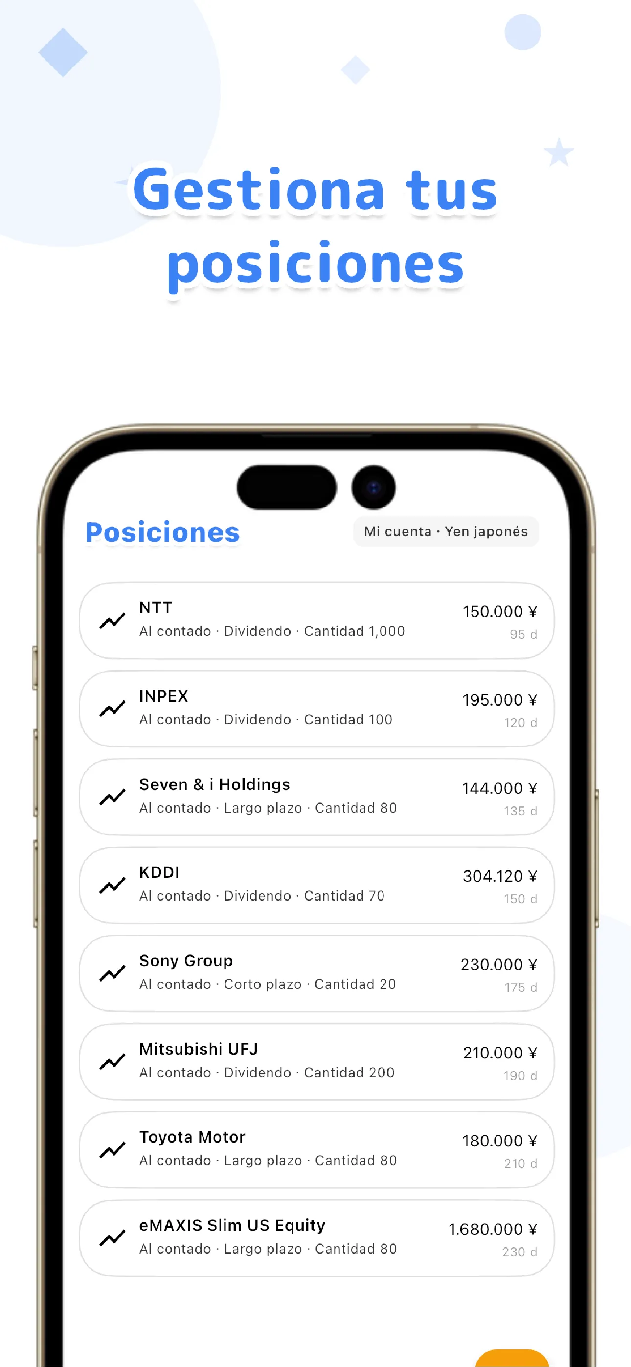 Pantalla de posiciones de LiteFolio con el precio medio de compra calculado automáticamente